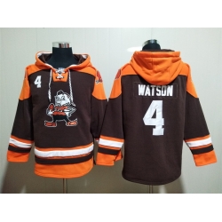 Cleveland Browns Sitched Pullover Hoodie #4 Deshaun Watson