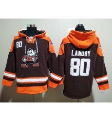 Cleveland Browns Sitched Pullover Hoodie #80 Jarvis Landry