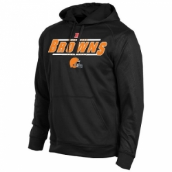 NFL Cleveland Browns Historic Logo Majestic Synthetic Hoodie Sweatshirt Black