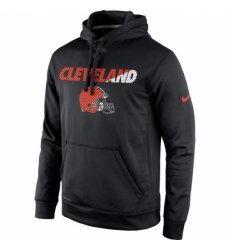 NFL Mens Cleveland Browns Nike Black Kick Off Staff Performance Pullover Hoodie