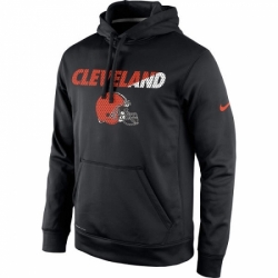 NFL Mens Cleveland Browns Nike Black Kick Off Staff Performance Pullover Hoodie