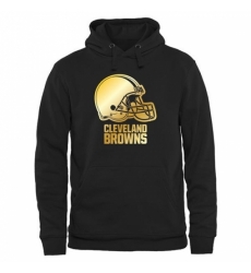 NFL Mens Cleveland Browns Pro Line Black Gold Collection Pullover Hoodie