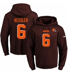 NFL Mens Nike Cleveland Browns 6 Cody Kessler Brown Name Number Pullover Hoodie
