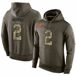 NFL Nike Cleveland Browns 2 Patrick Murray Green Salute To Service Mens Pullover Hoodie