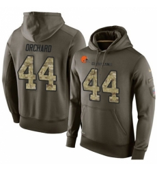 NFL Nike Cleveland Browns 44 Nate Orchard Green Salute To Service Mens Pullover Hoodie