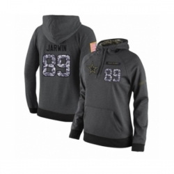 Football Womens Dallas Cowboys 89 Blake Jarwin Stitched Black Anthracite Salute to Service Player Performance Hoodie