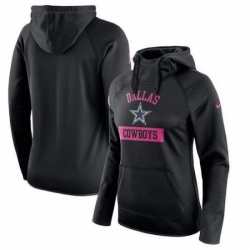 NFL Dallas Cowboys Nike Womens Breast Cancer Awareness Circuit Performance Pullover Hoodie Black