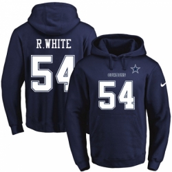 NFL Mens Nike Dallas Cowboys 54 Randy White Navy Blue Name Number Pullover Hoodie