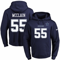 NFL Mens Nike Dallas Cowboys 55 Rolando McClain Navy Blue Name Number Pullover Hoodie