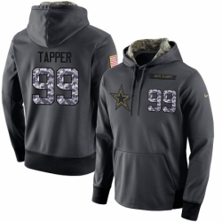 NFL Mens Nike Dallas Cowboys 99 Charles Tapper Stitched Black Anthracite Salute to Service Player Performance Hoodie