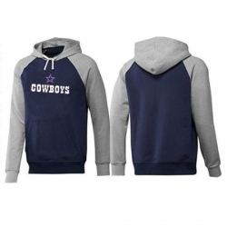 NFL Mens Nike Dallas Cowboys Authentic Logo Pullover Hoodie BlueGrey