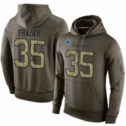 NFL Nike Dallas Cowboys 35 Kavon Frazier Green Salute To Service Mens Pullover Hoodie