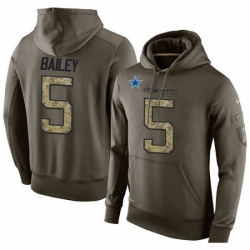 NFL Nike Dallas Cowboys 5 Dan Bailey Green Salute To Service Mens Pullover Hoodie