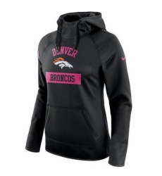 NFL Denver Broncos Nike Womens Breast Cancer Awareness Circuit Performance Pullover Hoodie Black