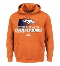 NFL Denver Broncos Majestic 2014 AFC West Division Champions Hoodie Orange