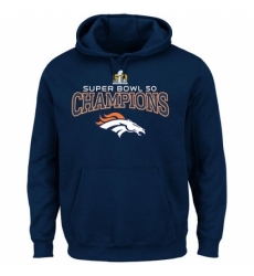 NFL Denver Broncos Majestic Big Tall Super Bowl 50 Champions Choice VIII Pullover Hoodie Navy