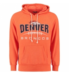NFL Denver Broncos Majestic First Down Tri Blend Pullover Hoodie Orange