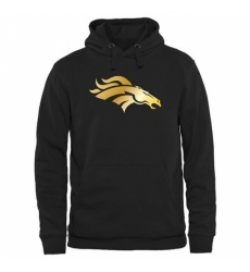 NFL Mens Denver Broncos Pro Line Black Gold Collection Pullover Hoodie