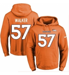 NFL Mens Nike Denver Broncos 57 Demarcus Walker Orange Name Number Pullover Hoodie