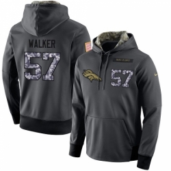 NFL Mens Nike Denver Broncos 57 Demarcus Walker Stitched Black Anthracite Salute to Service Player Performance Hoodie