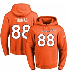 NFL Mens Nike Denver Broncos 88 Demaryius Thomas Orange Name Number Pullover Hoodie