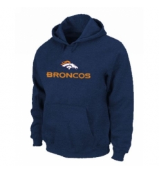 NFL Mens Nike Denver Broncos Authentic Logo Pullover Hoodie Blue