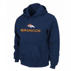 NFL Mens Nike Denver Broncos Authentic Logo Pullover Hoodie Blue