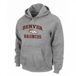 NFL Mens Nike Denver Broncos Heart Soul Pullover Hoodie Grey