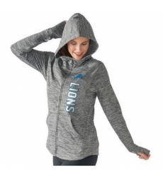 NFL Detroit Lions G III 4Her by Carl Banks Womens Recovery Full Zip Hoodie Heathered Gray