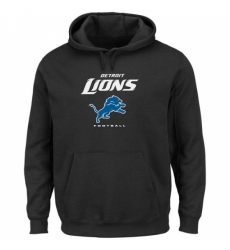 NFL Mens Detroit Lions Black Critical Victory Pullover Hoodie