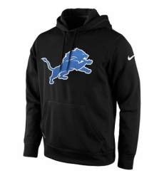 NFL Mens Detroit Lions Nike Black KO Logo Essential Hoodie