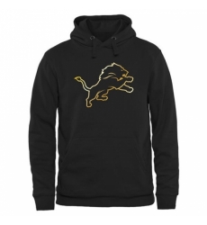 NFL Mens Detroit Lions Pro Line Black Gold Collection Pullover Hoodie