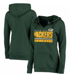 NFL Green Bay Packers Majestic Womens Self Determination Pullover Hoodie Green