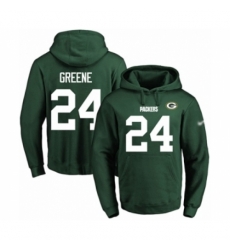 Football Mens Green Bay Packers 24 Raven Greene Green Name Number Pullover Hoodie