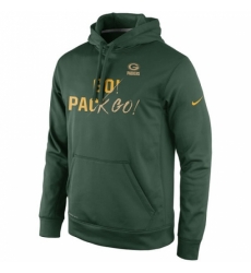 NFL Green Bay Packers Nike Gold Collection KO Pullover Performance Hoodie Green