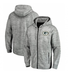 NFL Green Bay Packers Pro Line by Fanatics Branded Space Dye Performance Full Zip Hoodie Heathered Gray