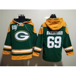 NFL Men Green Bay Packers 69 David Bakhtiari Stitched Hoodie