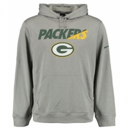 NFL Mens Green Bay Packers Nike Gray Kick Off Staff Performance Pullover Hoodie