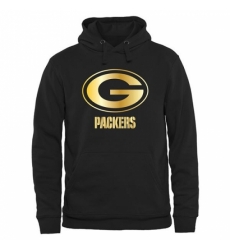 NFL Mens Green Bay Packers Pro Line Black Gold Collection Pullover Hoodie