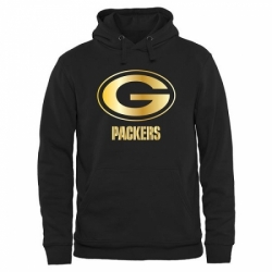 NFL Mens Green Bay Packers Pro Line Black Gold Collection Pullover Hoodie
