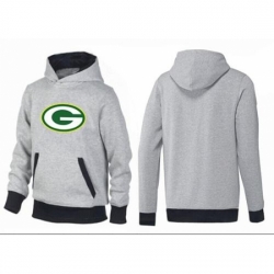 NFL Mens Nike Green Bay Packers Logo Pullover Hoodie GreyBlack
