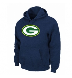 NFL Mens Nike Green Bay Packers Logo Pullover Hoodie Navy