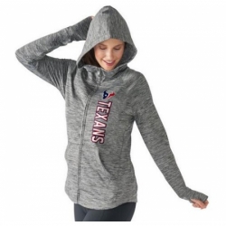 NFL Houston Texans G III 4Her by Carl Banks Womens Recovery Full Zip Hoodie Gray