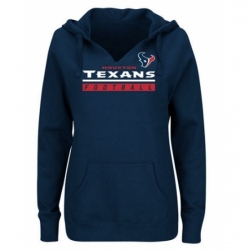 NFL Houston Texans Majestic Womens Self Determination Pullover Hoodie Navy
