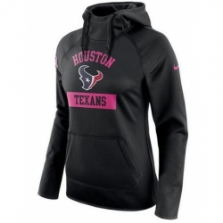 NFL Houston Texans Nike Womens Breast Cancer Awareness Circuit Performance Pullover Hoodie Black