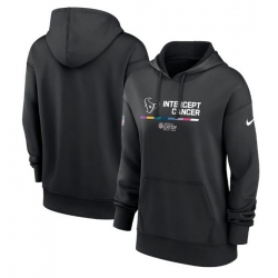 Women Houston Texans 2022 Black NFL Crucial Catch Therma Performance Pullover Hoodie