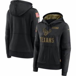 Women Houston Texans Nike 2020 Salute to Service Performance Pullover Hoodie Black