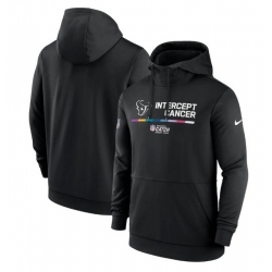 Men Houston Texans 2022 Black Crucial Catch Therma Performance Pullover Hoodie