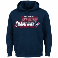 NFL Houston Texans Majestic 2015 AFC South Division Champions Pullover Hoodie Navy