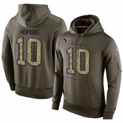 NFL Nike Houston Texans 10 DeAndre Hopkins Green Salute To Service Mens Pullover Hoodie